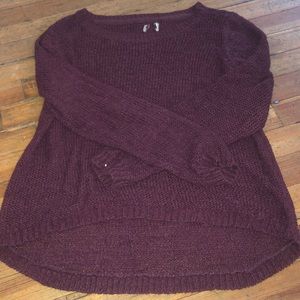 Long sleeve maroon sweater